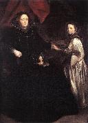 DYCK, Sir Anthony Van Portrait of Porzia Imperiale and Her Daughter fg USA oil painting reproduction